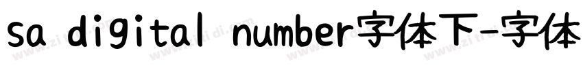 sa digital number字体下字体转换